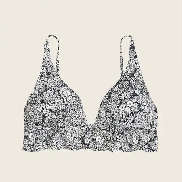 NEW J Crew 2-Piece Ruffle Top French Bikini in Valley Floral Print - Picture 4 of 6